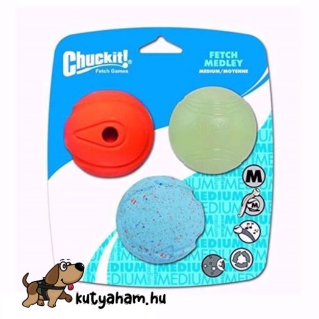 Kép Chuckit!® Fetch Medley Balls 3 db-os kutyalabda szett (M)