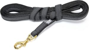 Kép Julius-K9® Color & Gray® 15 méteres póráz fogó nélkül, réz karabienerrel - 14 mm széles - Fekete