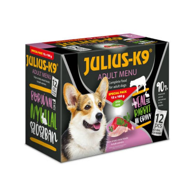 Kép JULIUS K-9 DOG SPECIAL PACK Borjú & Nyúl 12x100g